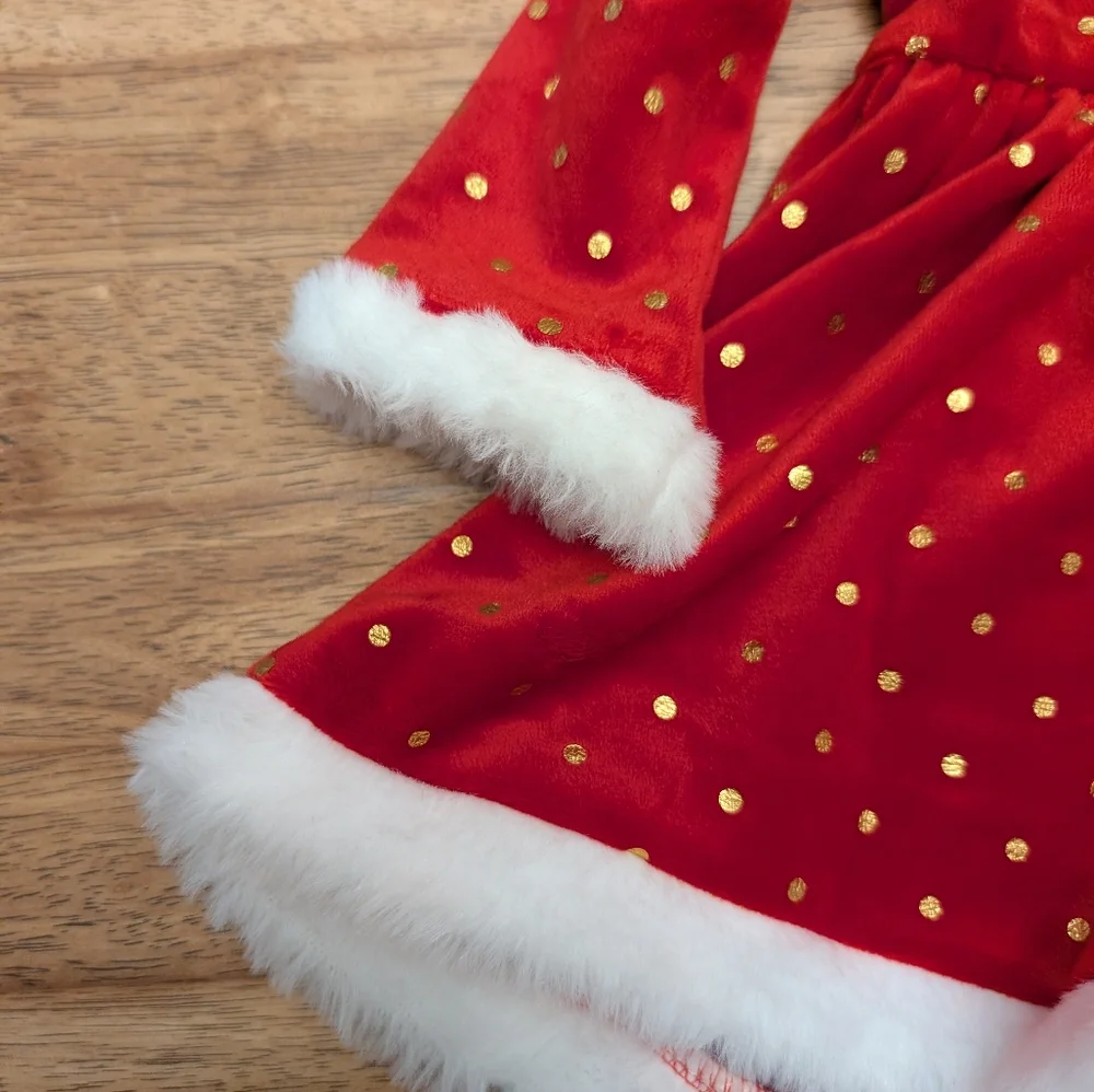 NWT! Baby Girl's Rudolph The Red Nosed Reindeer Soft Velour Christmas Dress - Picture 11 of 11